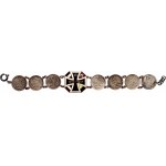 Germany, Empire, patriotic bracelet with iron cross, colors of the central states and coins of 10 kopecks