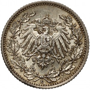 Germany, William II, 1/2 Mark 1907 E, Muldenhütten, scarce