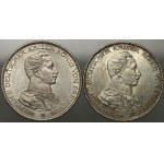Germany, Prussia, Wilhelm II, set of 3 Mark coins from 1914, (2 pieces), Uniform