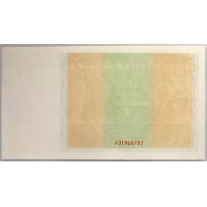 II RP, 50 złotych 11.11.1936, seria AD, awers bez druku głównego, rewers wydrukowany prawidłowo