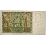 II RP, 50 złotych 11.11.1936, seria AD, awers bez druku głównego, rewers wydrukowany prawidłowo