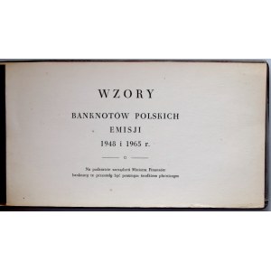 PRL, Wzory banknotów polskich emisji 1948-1965 w etui, (5 sztuk)
