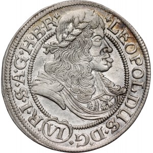 Śląsk, Leopold I, 6 krajcarów 1673 SHS, Wrocław