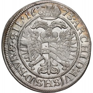 Śląsk, Leopold I, 6 krajcarów 1673 SHS, Wrocław