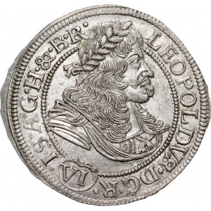Śląsk pod panowaniem austriackim, Leopold I, 6 krajcarów 1674 SHS, Wrocław