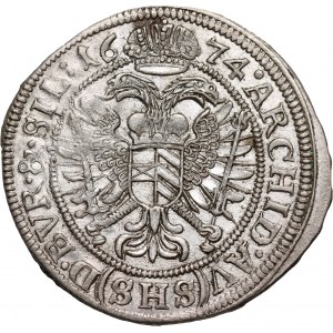 Śląsk pod panowaniem austriackim, Leopold I, 6 krajcarów 1674 SHS, Wrocław