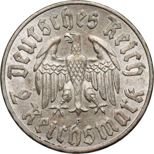 Germany, Third Reich, 2 Mark 1933 F, Stuttgart, Martin Luther