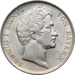 Německo, Bavorsko, Ludvík I., gulden 1845, Mnichov
