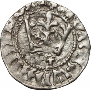 Władysław Jagiełło 1386-1434, półgrosz, Kraków, sygnatura F‡