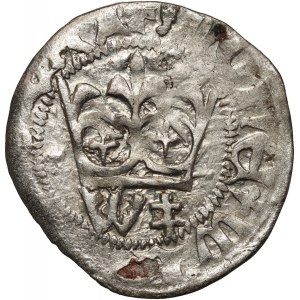 Władysław Jagiełło 1386-1434, półgrosz, Kraków, sygnatura W‡
