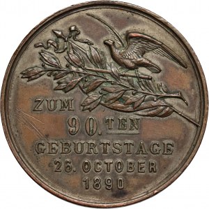 Německo, medaile z roku 1890, polní maršál Helmuth Karl Bernhard von Moltke