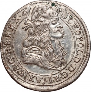 Maďarsko, Leopold I., 15 krajcarů 1682 KB, Kremnica