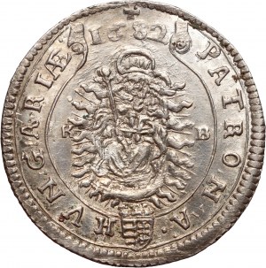 Maďarsko, Leopold I., 15 krajcarů 1682 KB, Kremnica