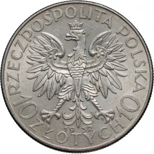 II RP, 10 złotych 1932, Warszawa, Głowa Kobiety