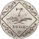 Austria, Francis II, 7 Kreuzer 1802 C, Prague