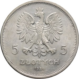 II RP, 5 zlotých 1931, Varšava, Nike