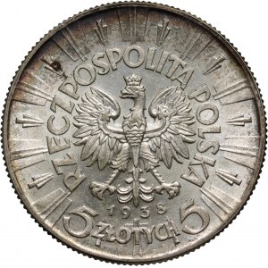 II RP, 5 złotych 1938, Warszawa, Józef Piłsudski