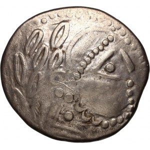Eastern Celts, Pannonia, Costobocii, imitation of the Tetradrachm of Philip II of Macedon, 2nd century BC.