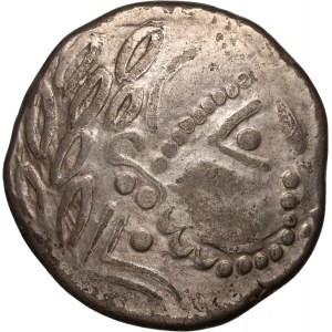Eastern Celts, Pannonia, Costobocii, imitation of the Tetradrachm of Philip II of Macedon, 2nd century BC.