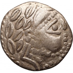 Eastern Celts, Pannonia, Costobocii, imitation of the Tetradrachm of Philip II of Macedon, 2nd century BC.