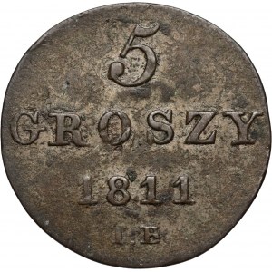 Księstwo Warszawskie, Fryderyk August I, 5 groszy 1811 IB, Warszawa