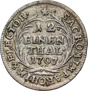 Augustus II the Strong, 1/12 thaler 1707 EPH, Leipzig