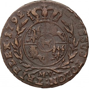 Stanisław August Poniatowski, trojak 1792 MV, Warszawa