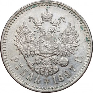Russia, Nicholas II, Rouble 1897 (★★), Brussels