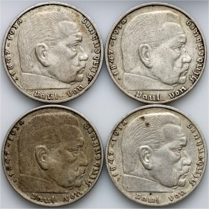Germany, Third Reich, set of coins from 1937-1939 (4 pieces)