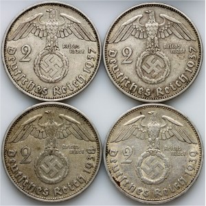 Germany, Third Reich, set of coins from 1937-1939 (4 pieces)