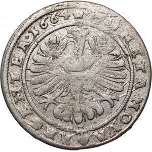 Śląsk, Księstwo Brzesko-Legnicko-Wołowskie, Chrystian Wołowski, 15 krajcarów 1664, Brzeg