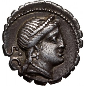 Roman Republic, C. Naevius Balbus 79 BC, Denar Serratus, Rome