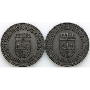 Bromberg (Bydgoszcz), zestaw monet 10 fenigów 1919 (2 sztuki)