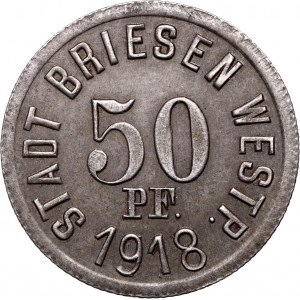 Briesen (Wąbrzeźno), 50 fenigów 1918
