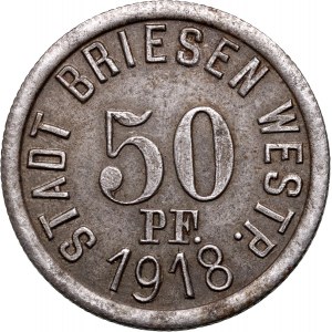 Briesen (Wąbrzeźno), 50 fenigów 1918