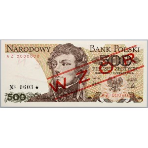 PRL, 500 złotych 1.06.1979, WZÓR, No. 0603, seria AZ