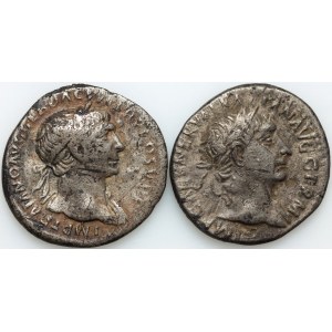 Roman Empire, Trajan 98-117, set of Denar (2 pieces)
