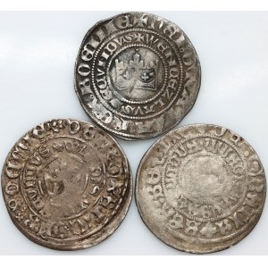 Czech Republic, set of Prague Groschen, (3 pieces)