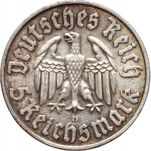 Germany, Third Reich, 5 Mark 1933 D, Munich, Martin Luther