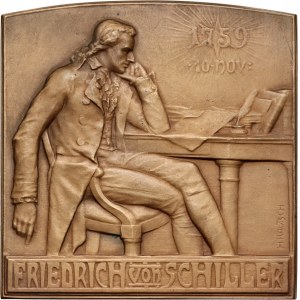Austria, plaque from 1909, Friedrich von Schiller