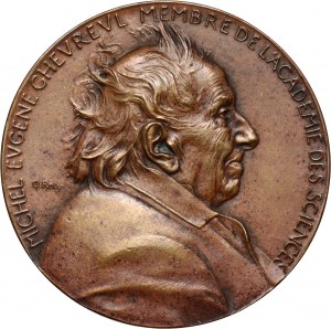 Francie, medaile z roku 1880, Michel Eugène Chevreul, člen Akademie věd