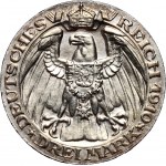 Germany, Prussia, Wilhelm II, 3 Mark 1910 A, 100th anniversary of the University of Berlin