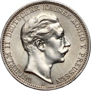 Germany, Prussia, Wilhelm II, 3 Mark 1909 A, Berlin