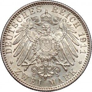 Germany, Bavaria, 2 Mark 1911 D, Death of Regent Luitpold