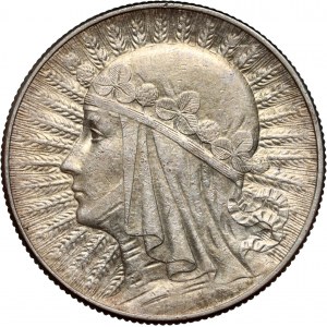 II RP, 5 złotych 1933, Warszawa, Głowa Kobiety