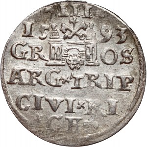 Zygmunt III Waza, trojak 1593, Ryga