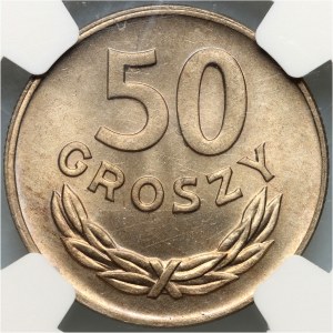PRL, 50 groszy 1949, miedzionikiel