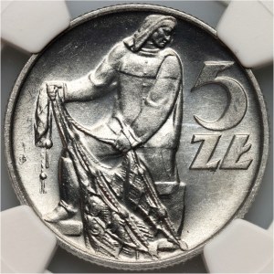 PRL, 5 złotych 1959, Rybak