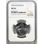 PRL, 5 złotych 1959, Rybak