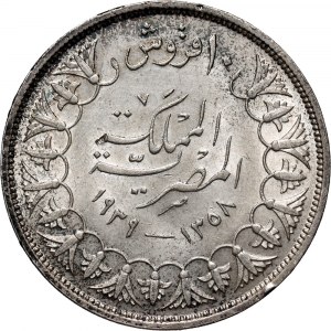 Egypt, Farouk I, 10 Qirsh 1358 (1939)